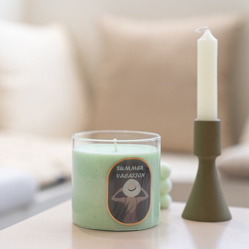 【韩国 PRAY】釜山严选蜡烛-釜山夏日 /480g - 蜡烛/烛台 - 玻璃 绿色