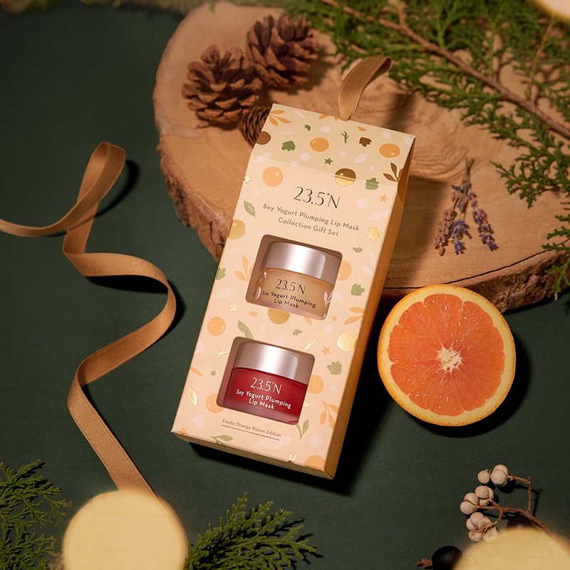 豆乳优格弹润唇膜二入礼盒组(暖橙果香版)│圣诞礼盒。季节限定 - 唇部保养 - 其他材质 白色