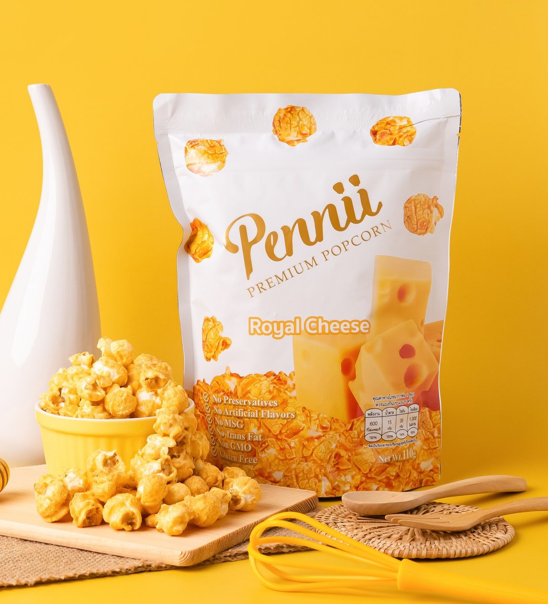 Pennii Premium 车打芝士爆谷 (110g) - 零食/点心 - 塑料 橘色