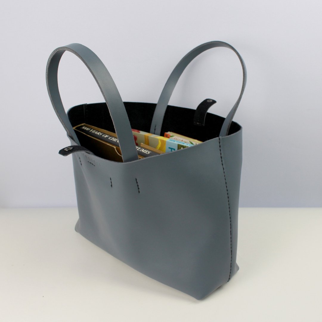 zemoneni 手作 牛皮 男士 托特包 tote bag 大型 L - 手提包/手提袋 - 真皮 灰色