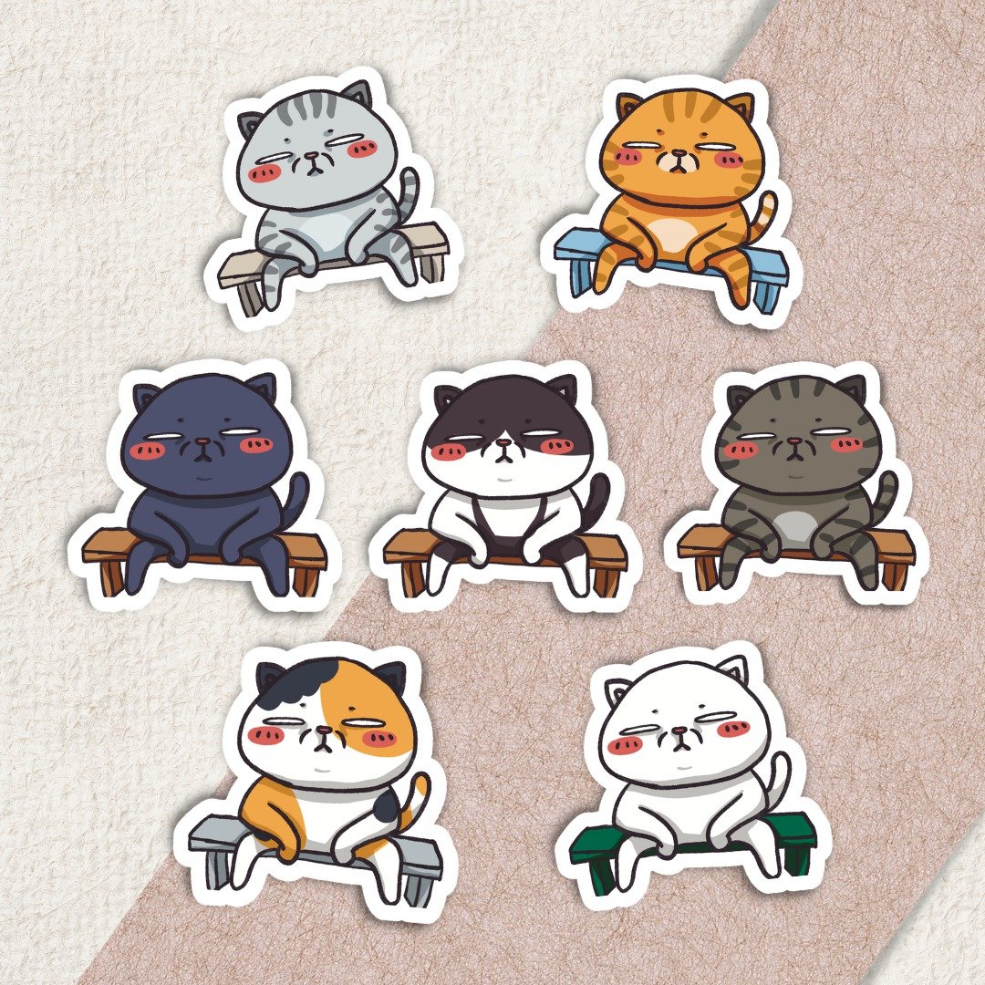 猫咪贴纸 / 问世间~~ / pvc / 5cm - 贴纸 - 其他材质 多色