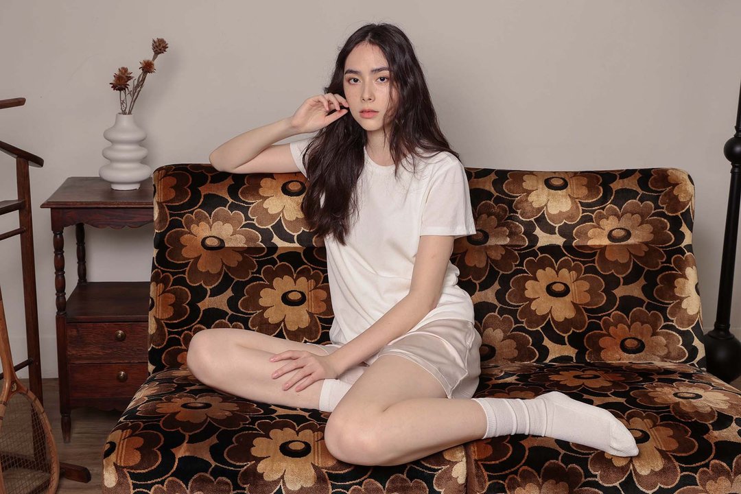 Papier Tee White Women 和纸素T 女款白色 - 女装上衣 - 纸 白色