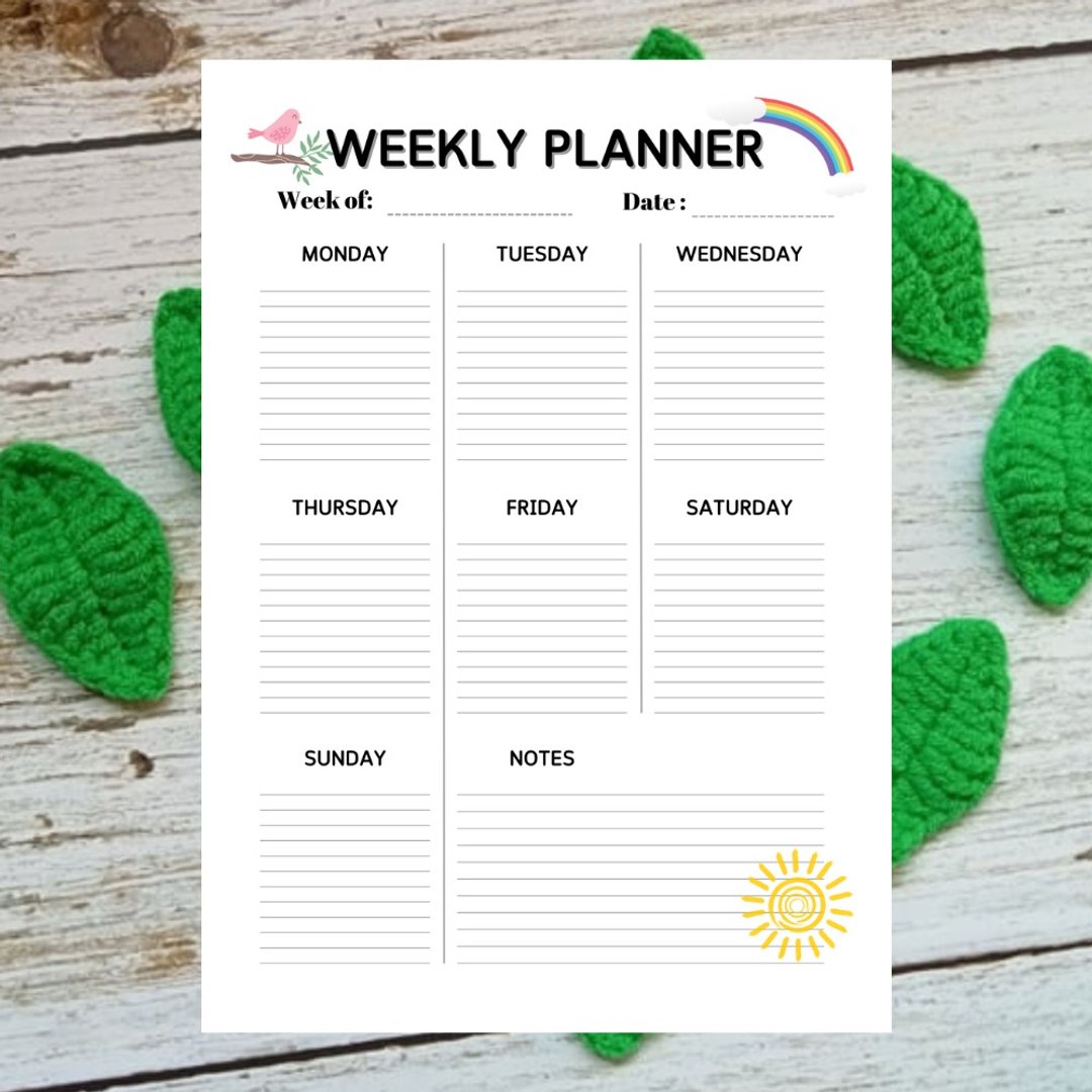 Digital Planner To Do List Weekly Planner Downloadable File PDF Print 8.5x11 in - 其他数码商品 - 其他材质 