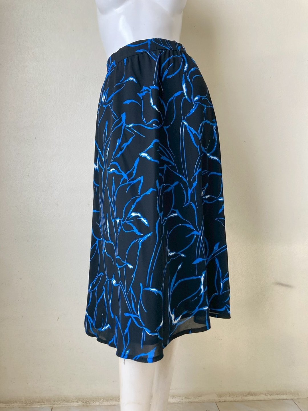 古着 Chloe' 黑色与蓝色长裙 尺寸 40 腰围 26 - 裙子 - 聚酯纤维 