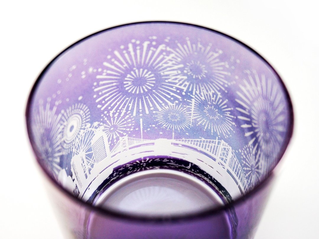 Town that falls of fireworks and stars [Shion] - 茶具/茶杯 - 玻璃 紫色