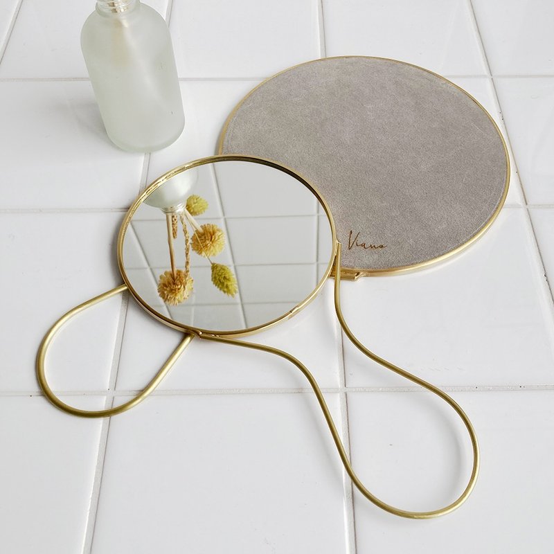 唯雅诺黄铜手镜与壁镜 唯雅诺黄铜手镜与壁镜 - 彩妆刷具/镜子/梳子 - 其他金属 金色