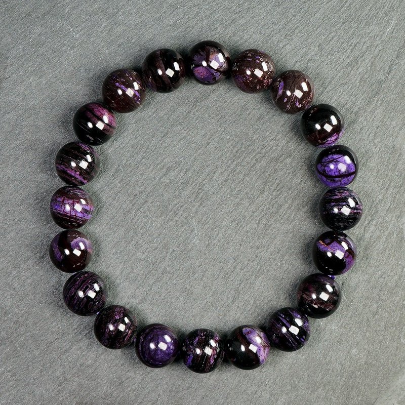 【正佳珠宝】舒俱莱 高品夜紫舒俱莱 9.2-9.8mm 舒俱莱手珠 - 手链/手环 - 半宝石 多色