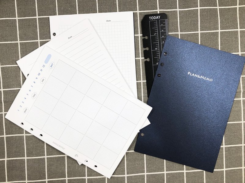 A5 自填式月计划笔记补充内纸 - 笔记本/手帐 - 纸 