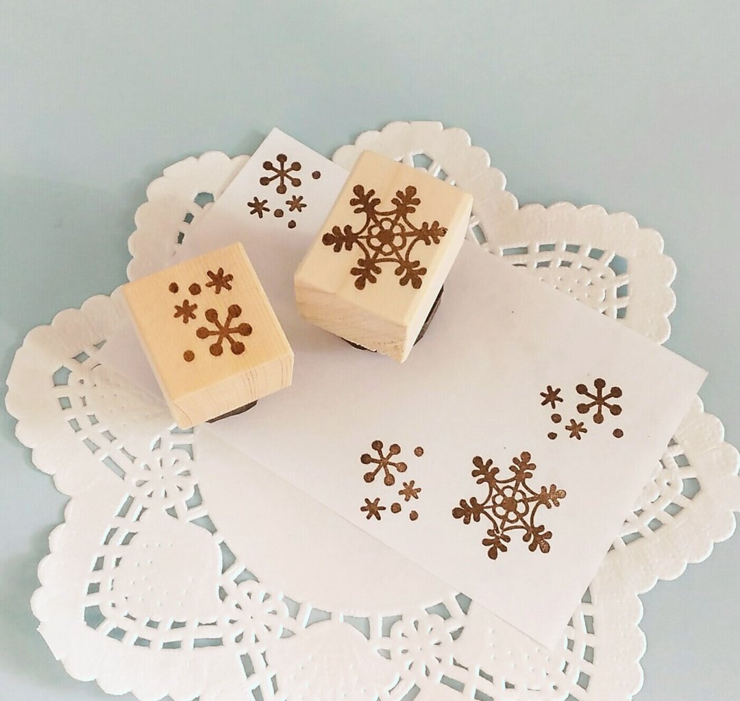 Snowflake stamp set - 印章/印台 - 橡胶 