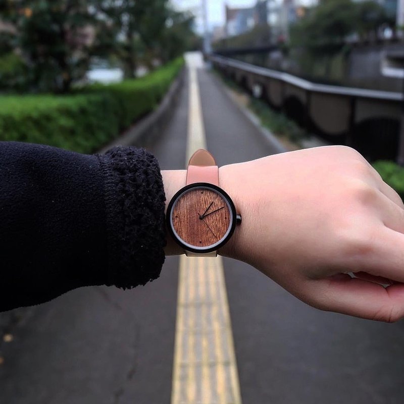 Makha Wood X Brunt Caramel - 女表 - 木头 咖啡色