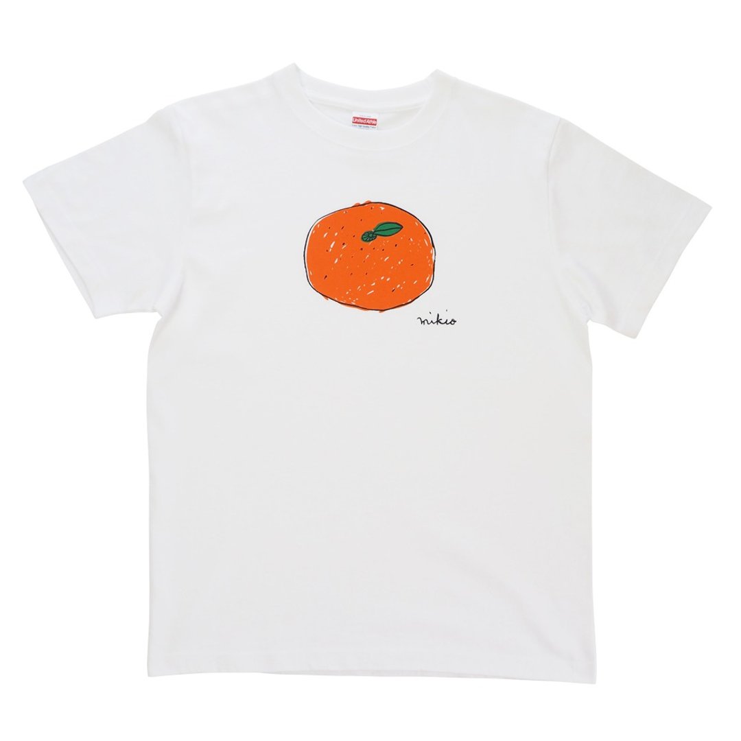 Mikan Men's T-shirt White 橘子 Tangerine - 女装上衣 - 棉 白色