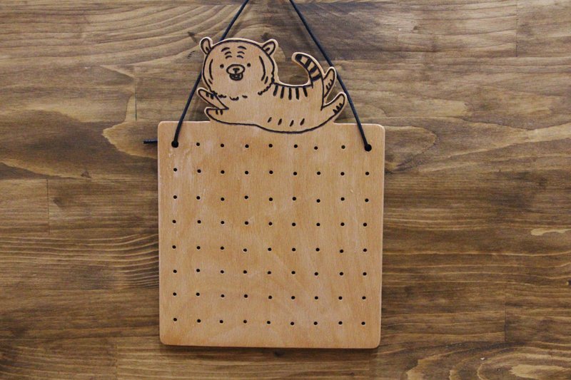 原木造型饰品架 耳环.耳针收纳板 旅行 收纳 【定制化礼物】 - 耳环/耳夹 - 木头 咖啡色