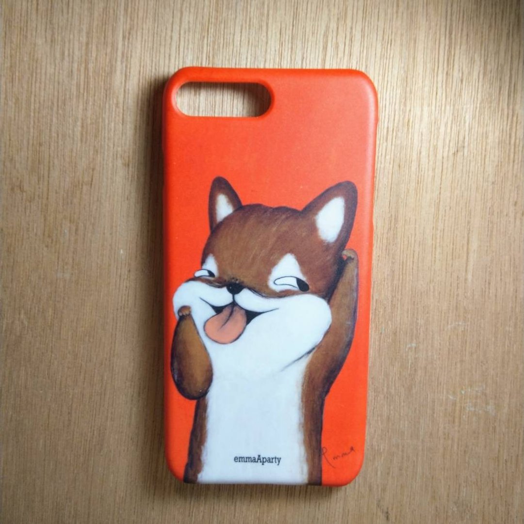 emmaAparty插画手机壳:招财柴犬 - 手机壳/手机套 - 塑料 橘色