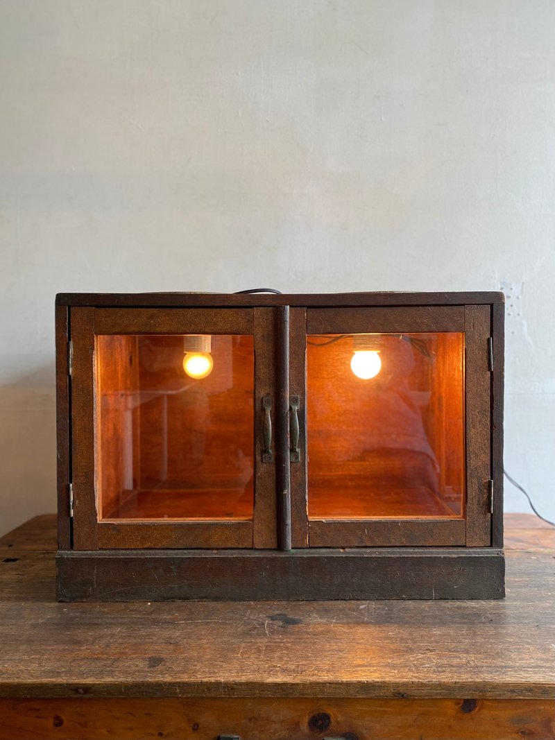 附灯展示柜 - 灯具/灯饰 - 木头 咖啡色