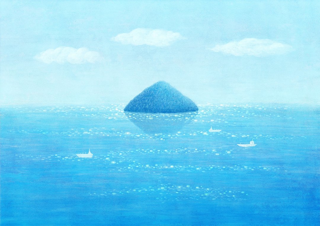 艺术微喷复制画 - 日本濑户内海岛屿 \ 含框 - 海报/装饰画/版画 - 纸 