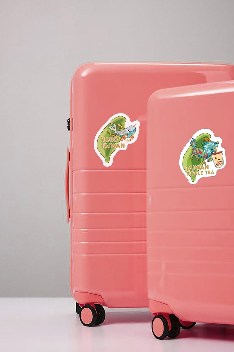 TAIWAN行李箱贴(2入) - 贴纸 - 纸 红色