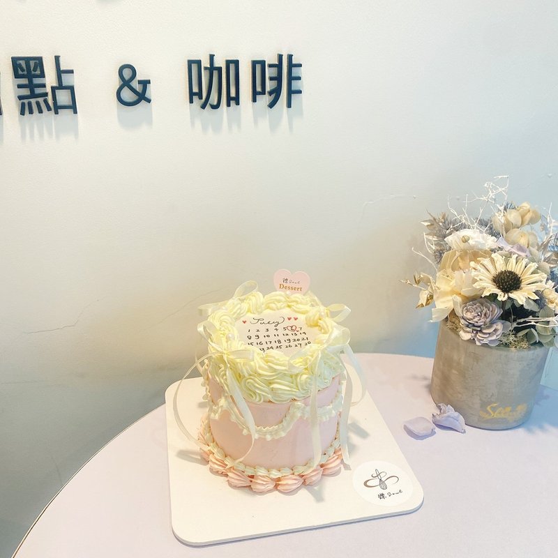 少女心燃烧蛋糕 蛋糕 鲜奶油挤花 缎带 铄甜点 定制化蛋糕 纪念日 - 蛋糕/甜点 - 新鲜食材 