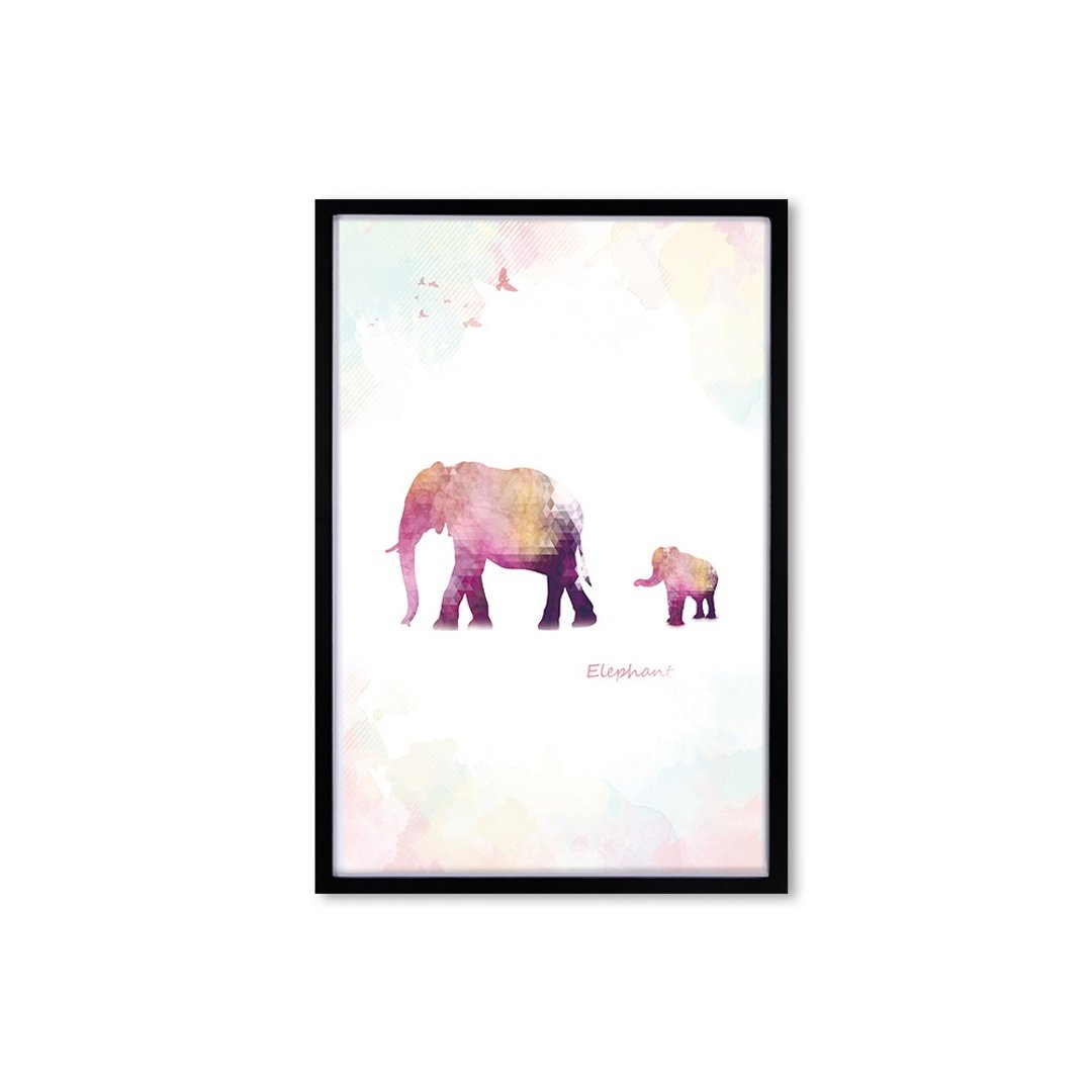 装饰画相框 好伴系列 秘境象 黑色框 63x43cm 室内设计 布置 摆设 - 画框/相框 - 木头 粉红色