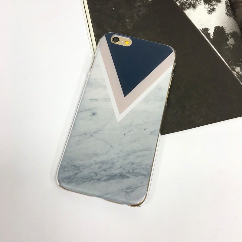香港原创设计 大理石粉红与蓝几何图案  iPhone & Samsung 手机壳 - 手机壳/手机套 - 塑料 