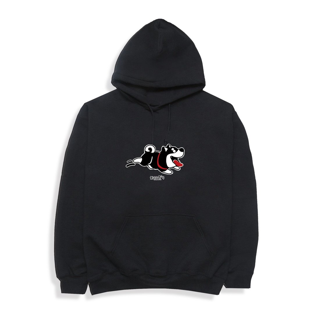 Shiba Inu Hoodie 小饭团 柴柴帽T 黑柴好朋友 内磨毛暖暖黑色帽T - 中性连帽卫衣/T 恤 - 棉 白色