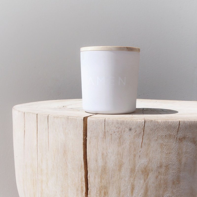 AMEN | 脉轮 07 Crown 顶轮薰衣草香氛蜡烛 - 蜡烛/烛台 - 瓷 白色