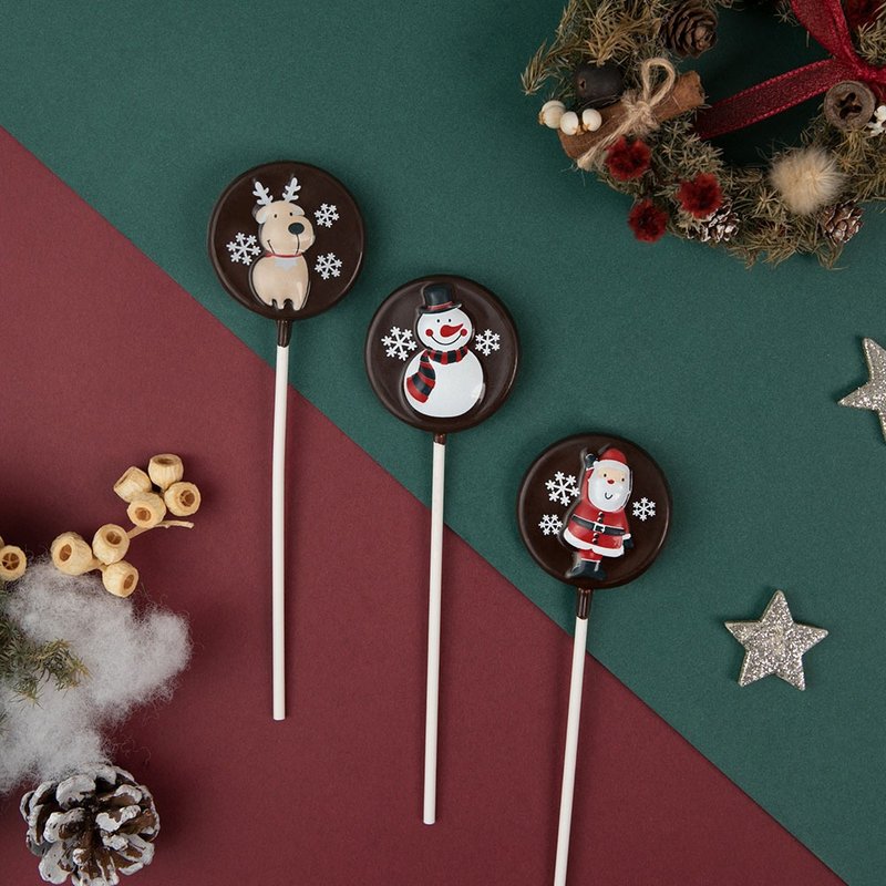 圣诞经典限定款巧克力棒棒糖-10入组 (15g/支) - 巧克力 - 新鲜食材 