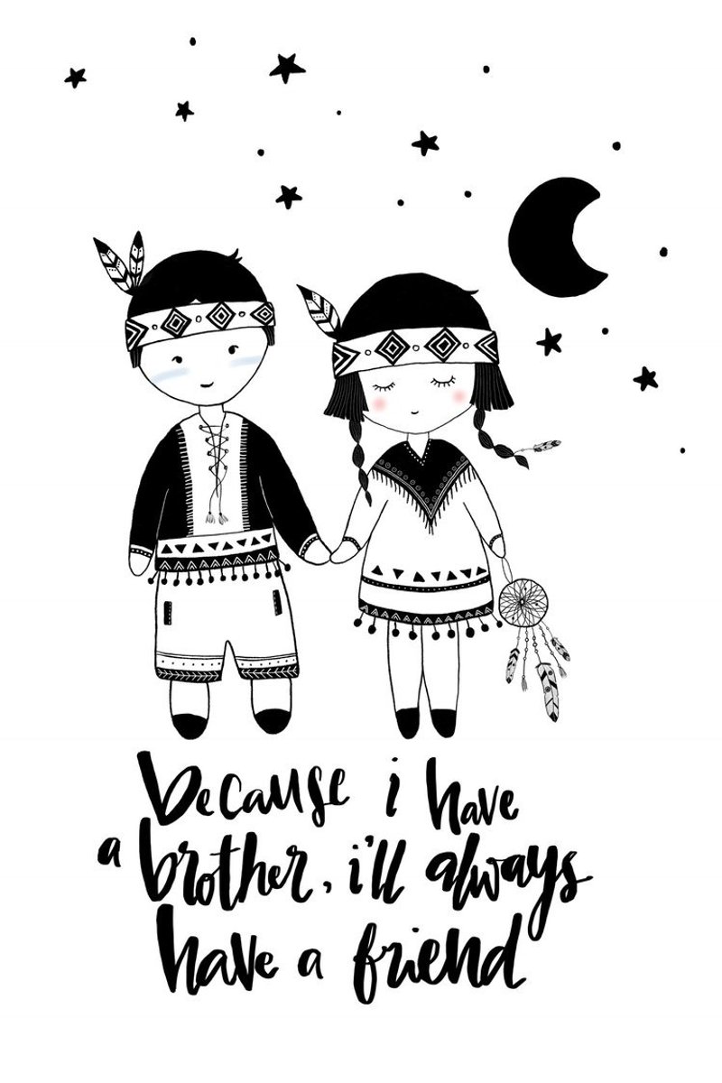 My Brother and I 10"x13" Art Print - 海报/装饰画/版画 - 纸 