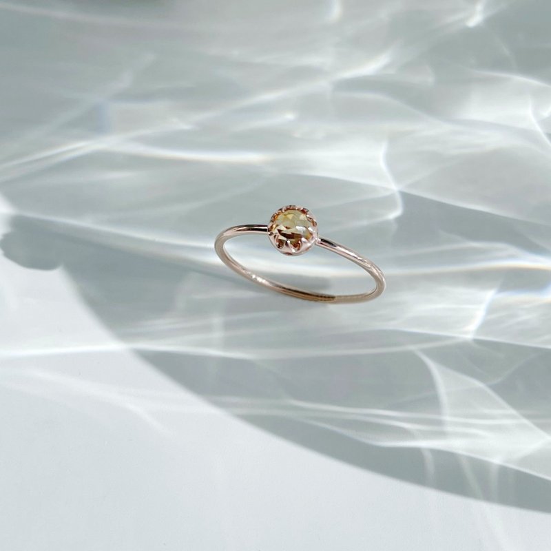 castle rosecut黄水晶细戒 - 戒指 - 宝石 