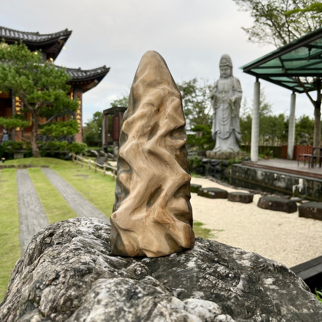 心山系列　道延　绿檀摆件 山形艺品家饰摆件小枯山水 Palo Santo - 摆饰 - 木头 绿色