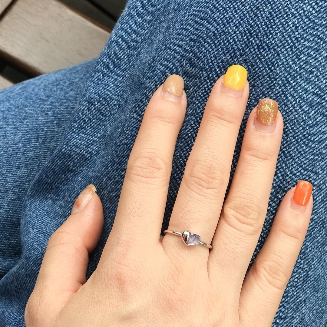 miniheart ring - 戒指 - 其他材质 银色
