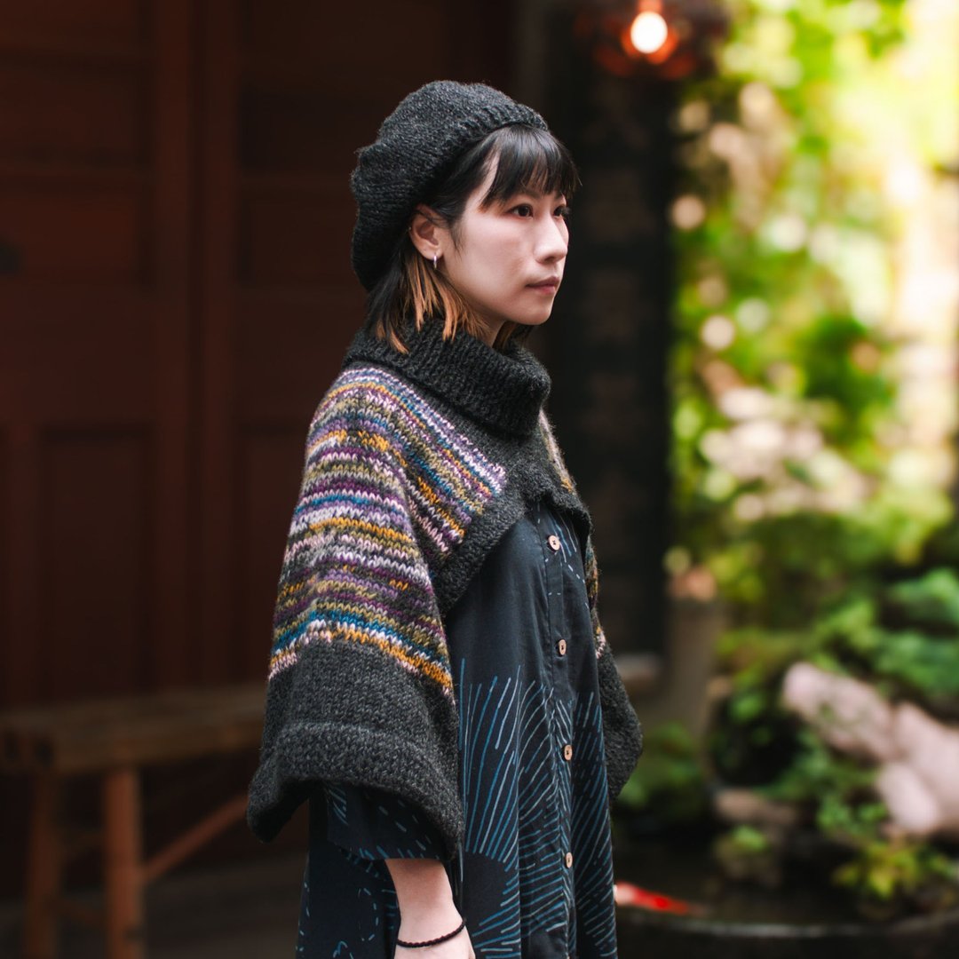 彩织羊毛_暮雪小背心_星空黑_公平贸易 - 女装针织衫/毛衣 - 羊毛 黑色