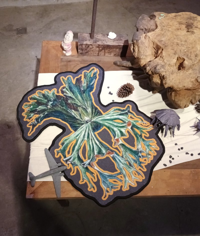 蝴蝶鹿角蕨地毯 - 地垫/地毯 - 其他人造纤维 绿色