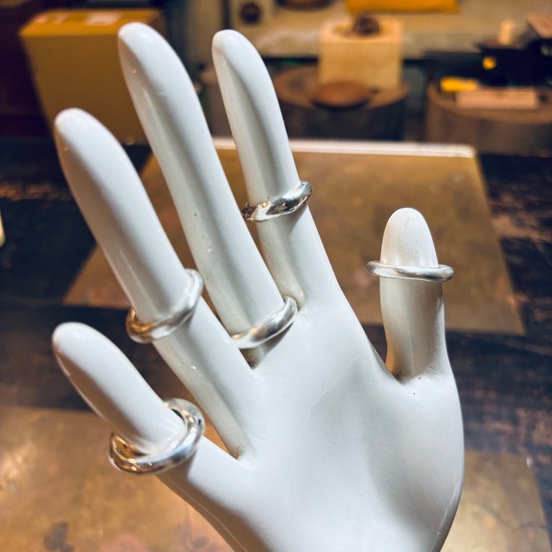 纯银圈戒云朵圈圈/对戒/婚戒,下单2享85折,手作的诗台南金工diy - 金工/饰品 - 纯银 