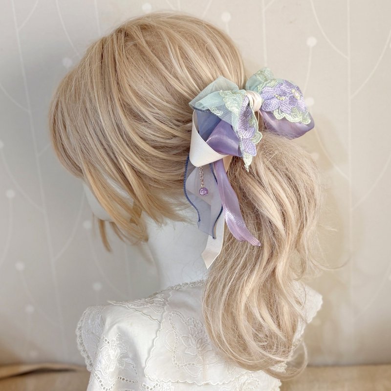 法式蕾丝仙女夹鲨鱼夹香蕉夹 弹簧夹 发叉 发圈 大肠圈发夹抓夹 - 发饰 - 其他材质 多色