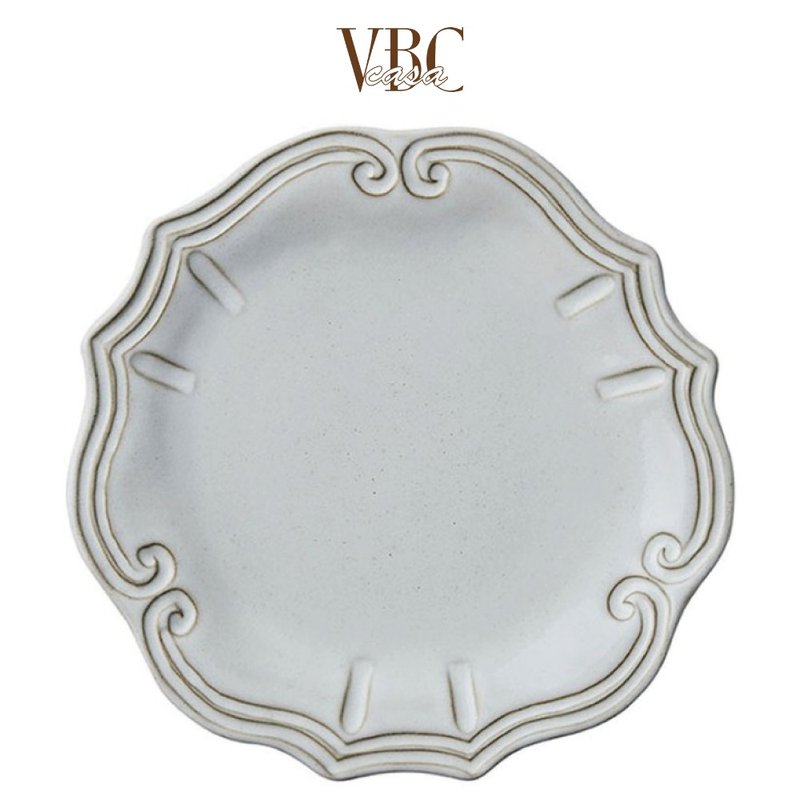 意大利VBC casa-FONDACO系列29cm主餐盘(经典米白) - 盘子/餐盘/盘架 - 陶 白色