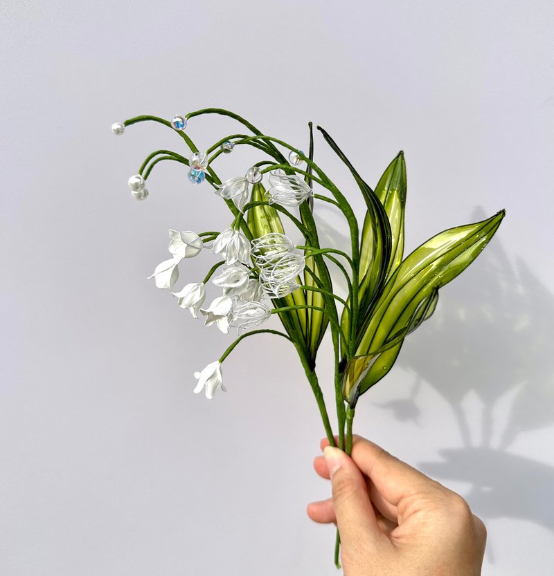 铃兰 - 水晶花 疗愈摆饰 - 干燥花/捧花 - 树脂 多色