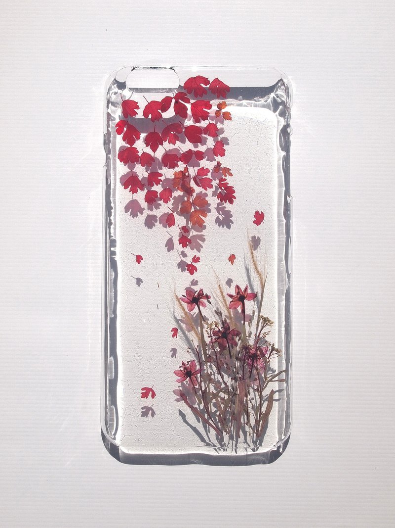 手作押花手机保护壳, 湖畔 - 手机壳/手机套 - 塑料 