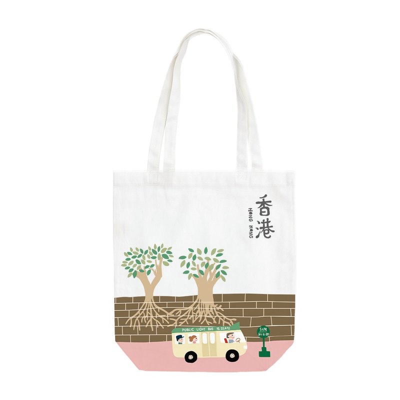 iBakery香港系列 tote bag (小巴) | 香港设计 社企礼物 - 手提包/手提袋 - 其他人造纤维 