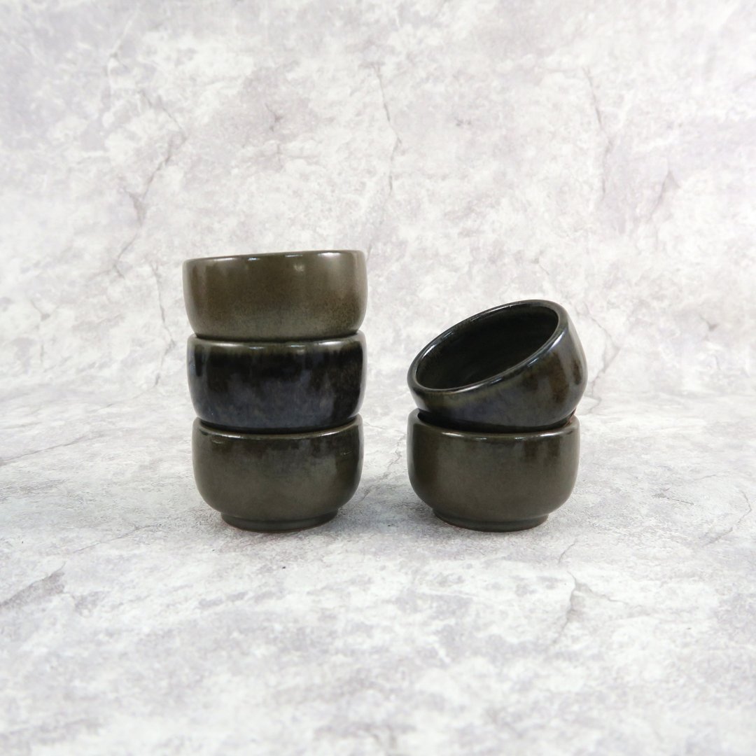 添兴窑/经典烧品茗杯(墨绿) - 茶具/茶杯 - 陶 绿色