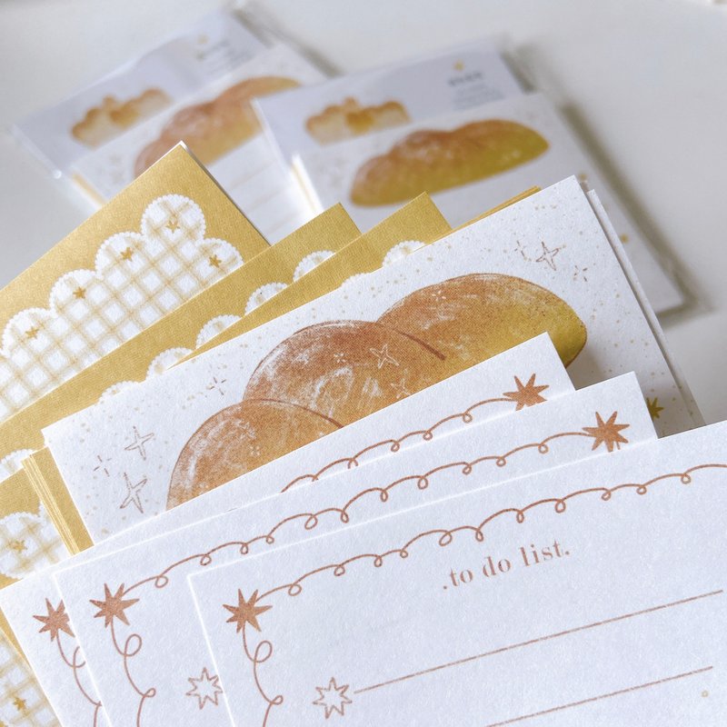 面包星星 方形便簽 8×8cm 30張 - 便条纸/标签贴 - 纸 多色