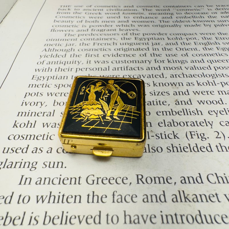 西班牙大马士革 彩绘玫瑰小圆盒 - 其他 - 其他金属 