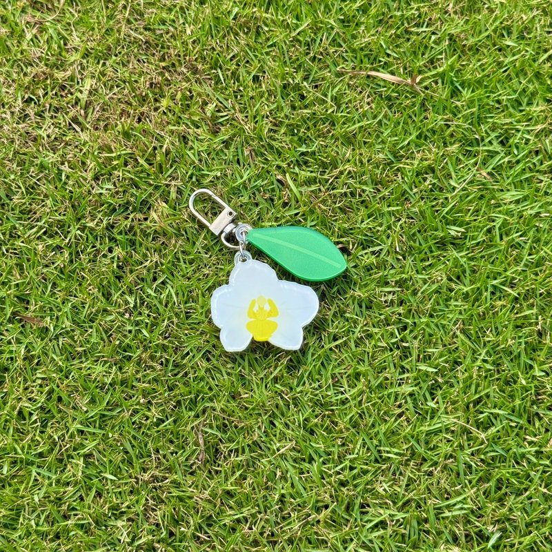 【JUJU ORCHID 啾啾兰】白蝴蝶兰-造型压克力吊饰 - 吊饰 - 压克力 