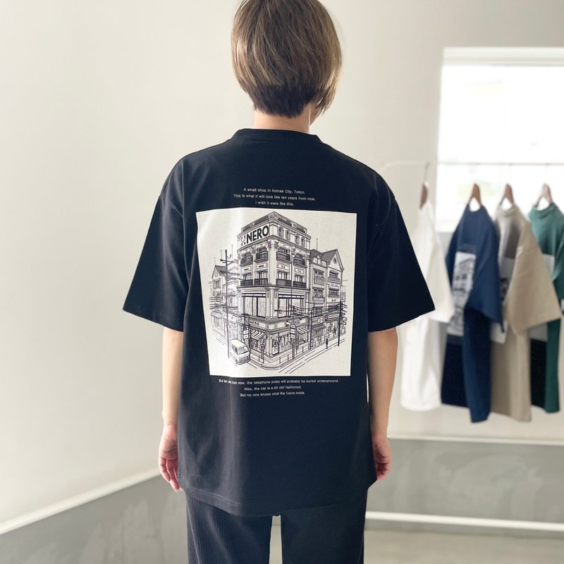 【男女皆宜】春夏秋皆可穿着 厚磅USA棉 后印T恤 5色可选 【黑色】 - 女装 T 恤 - 棉．麻 黑色