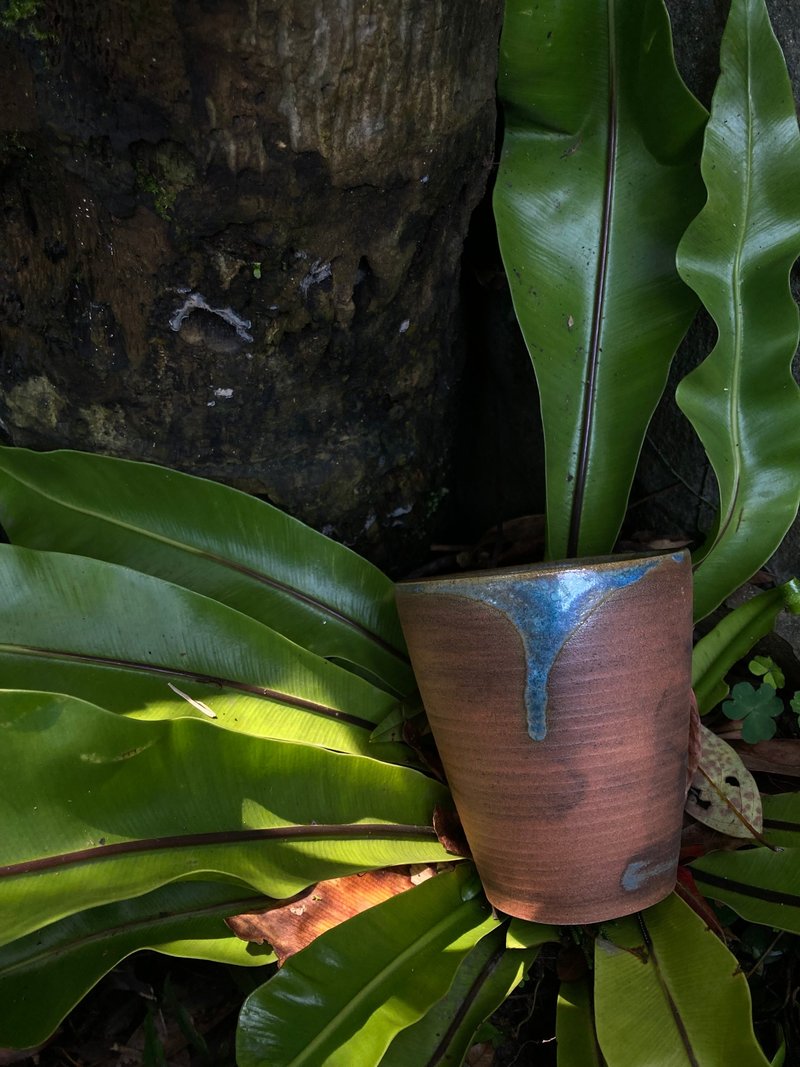 雾面结晶蓝釉茶杯 IV - 茶具/茶杯 - 陶 