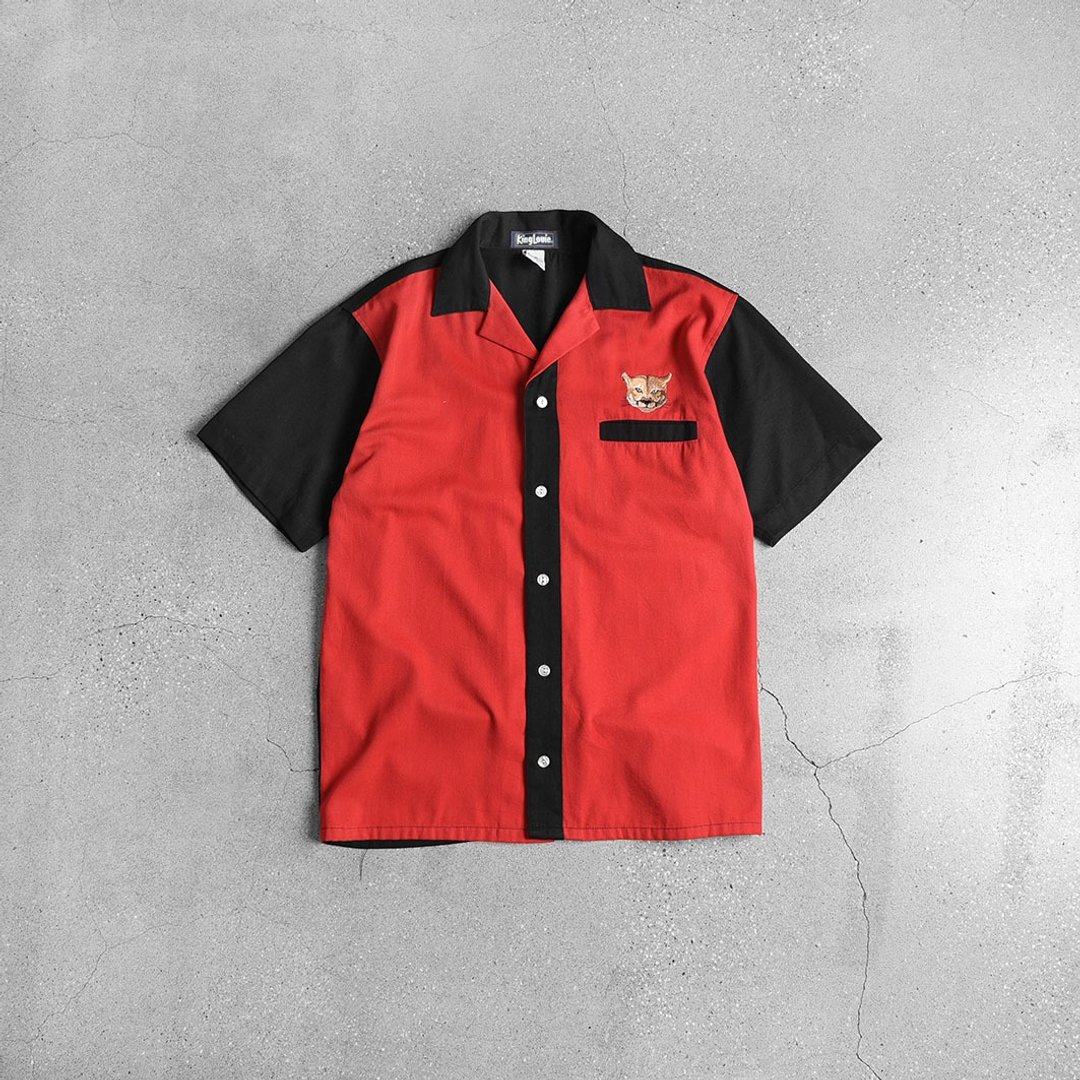 king louie Bowling Shirts 保龄球衫 / Vintage古着 - 男装衬衫 - 棉 红色