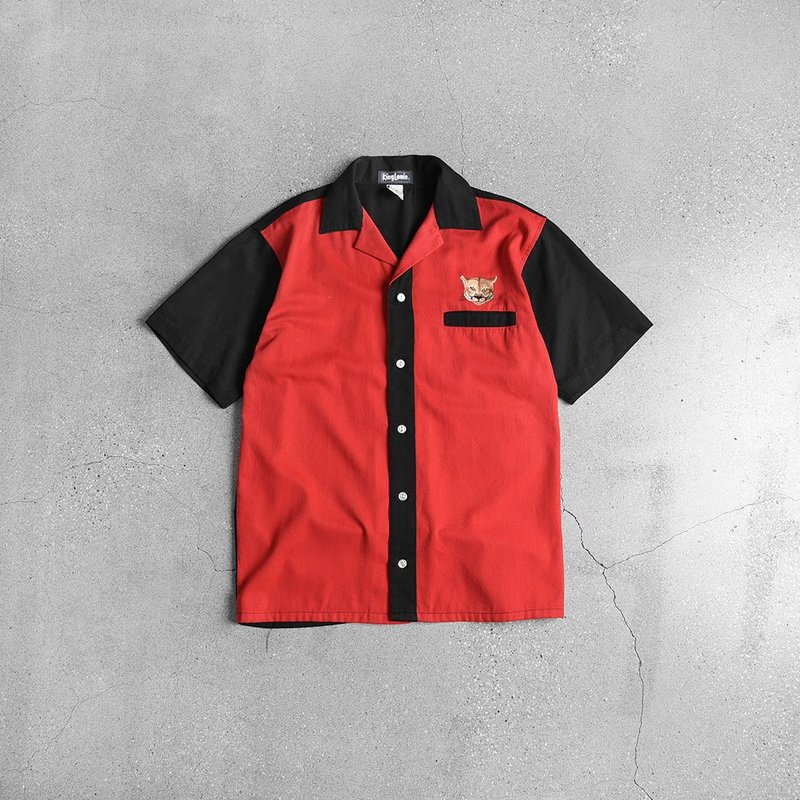 king louie Bowling Shirts 保龄球衫 / Vintage古着 - 男装衬衫 - 棉．麻 红色