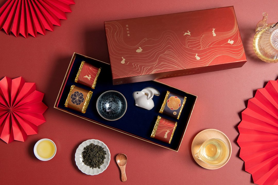 快速出货【独家礼盒】福兔迎春 建盏 茶宠 新年茶叶礼盒 (附烫金) - 茶 - 其他材质 绿色