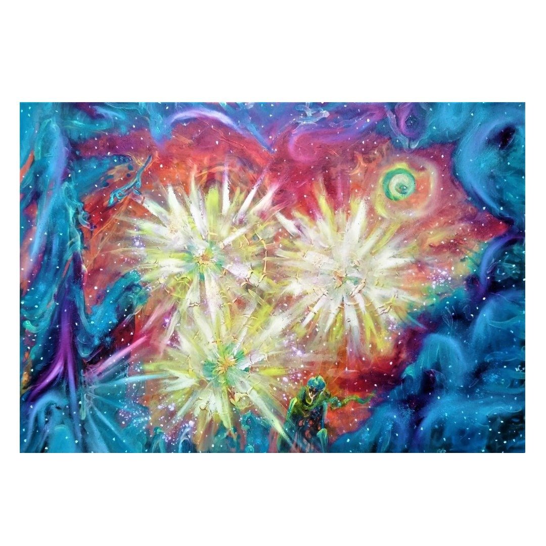 Orion Belt Space Original Abstract art on canvas Oil painting - 海报/装饰画/版画 - 其他材质 多色