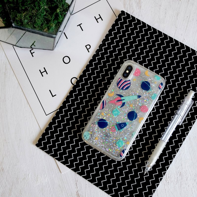 PATTERN LAB | iPhone X 透明流沙手机保护壳 - Space - 手机壳/手机套 - 塑料 透明