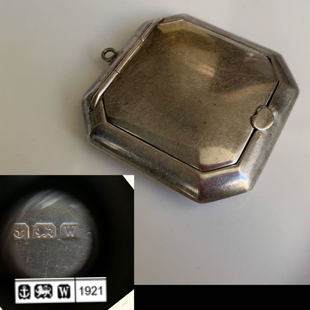 Vintage Birmingham 1921百年历史银饰品盒 - 其他 - 银 